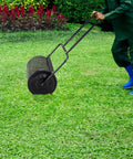 Lawn Roller For Seed And Sod Preparation With 10 Gallon Water Fill Capacity For Even Ground Compaction Pro Grade Steel Drum With Rolled Edges