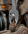 Slim Front And Side Grip Pliers With Box Joint And Push Button Adjustment For Tight Spots, 200 Mm, gripping rusted bolt
