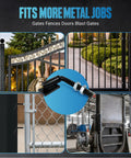 Heavy Duty 5/8 Inch Weld On Gate Hinges For Driveway And Fence Gates, Steel With Rust Resistant Black Powder Coat Finish, Built Tough For Outdoor Use, 4 Pack, Each Pair Supports Up To 300 Lb on metal gates and fences