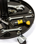Rolling Mechanic Stool With 300 Pound Capacity Pneumatic Height Adjustment From 15 To 20 Inches tool storage detail view