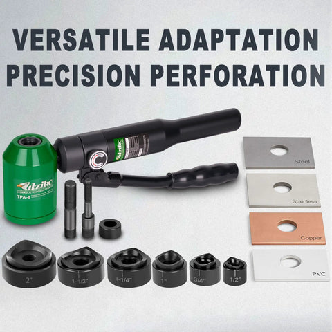 Heavy Duty Hydraulic Knockout Hole Punch Driver Kit One Half To Two Inch Conduit Hole Cutter Set with dies for metal sheets