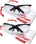 ANSI Z87 Bifocal Safety Reading Glasses with Impact Resistance and Magnifying Readers diopter glasses on white pouch
