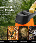 Heavy Duty 15 Amp Electric Wood Chipper Shredder With 50 Liter Bag 1.8 Inch Cutting Diameter 25 To 1 Reduction portable push paddle