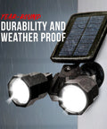 Solar Motion Sensor LED Landscape Lights Set Of 2 For Outdoor Patio Garden And Garage Waterproof 14 LED Super Bright Spotlight