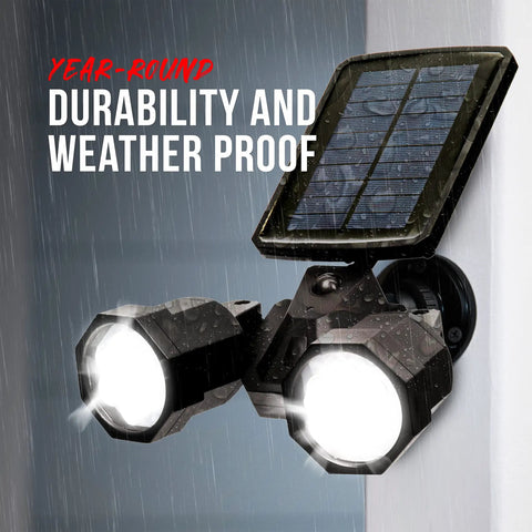 Solar Motion Sensor LED Landscape Lights Set Of 2 For Outdoor Patio Garden And Garage Waterproof 14 LED Super Bright Spotlight