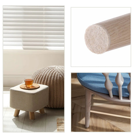 Felt Furniture Pads Set With 133 Pieces Brown And Beige Chair Leg Protectors For Hardwood Floors