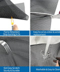 Pet Proof Window Screen Repair Kit With Extendable Cleaning Tool And Thickened Screen Replacement Spline Tool flame resistant and washable