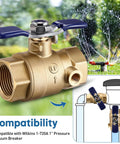 Heavy Duty Brass Backflow Ball Valve With Test Port, 1 Inch FPT Threaded, Full Port Shut Off Valve For Residential Water Plumbing, Built To Last, Easy Backflow Testing, Durable And Corrosion Resistant.