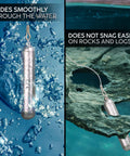 Drop Shot Weights One Half Ounce Pencil Sinkers With V Shaped Eyelet For Quick Rig Swaps Bass Fishing Tackle, in water view