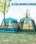 Instant Pop Up Screen House Gazebo 8.2 By 8.2 By 75 Inches Portable Canopy With Mosquito Netting And UPF Sun Protection shown outdoors
