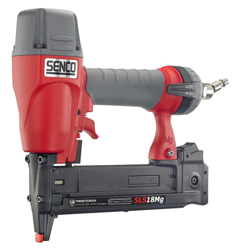 Finish Stapler 18 Gauge With One Quarter Inch Crown Adjustable Drive Depth From Half Inch To One And A Half Inch Pro Grade
