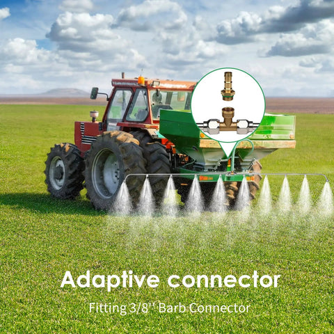Ten Nozzles Metal Sprayer Boom Wand With Three Eighth Inch Brass Barb Up To 55.1 Inches Long Heavy Duty Rust Resistant Sprayer attached to tractor for irrigation