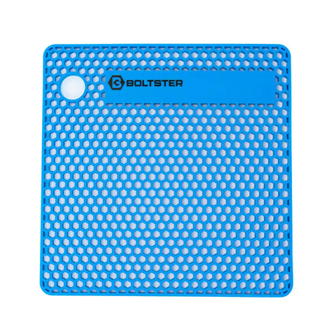 Original Blue Fastener Organizer Tray Pro Grade For Mechanics And DIYers Silicone Bolt And Screw Tray shown top view
