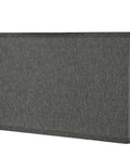 Transitional Rectangular Hardback Lamp Shade In Smoke Grey Fabric With Brass Spider Fitter, Modern Rectangle Shape, side view