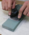 Using Honing Guide Sharpening Jig For Chisels And Planes Blades Japanese Woodworking Tool on whetstone for even sharpening