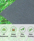 Close-up of No Nonsense Weed Barrier Landscape Fabric, 70Gsm PP, UV Resistant And Breathable, on grass, showing texture.
