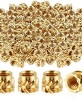 300 Pcs M3 Heat Set Threaded Brass Inserts Knurled For Plastic 3D Printing Secure Fastening M3 x D5 x L4 Bulk Pack