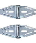 Two Eighteen Gauge Narrow Body Garage Door Hinges In Cold Rolled Steel With Galvanized Finish Replacement Hardware