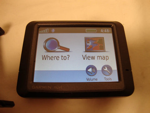 Nuvi 265 265T 3.5 Inch Bluetooth Portable GPS Navigator With Traffic on main menu screen showing options