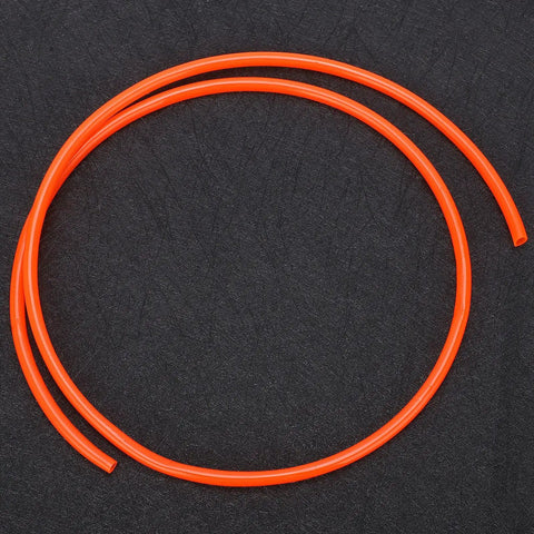 Heavy Duty Flexible TPU Pneumatic Air Hose With Reinforced Wall Pressure Resistance For Woodworking Tools And Air Compressors, vibrant orange color on black surface.