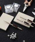 Two Piece Honeycomb Ceramic Soldering Blocks Desk Top Jewelry Making Kit With Plate And Reverse Lock Tweezers Pro Grade