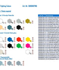 Tamiya paint chart for F-16CJ Fighting Falcon 1/72 Scale Plastic Model Kit with color codes and required paint types.