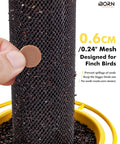 Outdoor Finch Feeder For Nyjer Seed Tube With Metal Mesh 13 Inch Length Weatherproof Roof And Tray 2 Lb Capacity Hanging Bird Feeder
