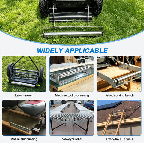 Two Pack 16 Inch Conveyor Roller With Four Brackets 1.5 Inch Stainless Steel Roller Galvanized Axle And Brackets used in various applications