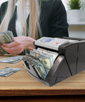 V1800 Money Counter With Color Coded Dual TFT Display, Pro Grade Speed for Fast Bill Counting, UV MG IR Detection in Use