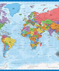 World Map Chart from Triple Poster Learning Pack For Kids Featuring Solar System Poster, Periodic Table Of Elements, Laminated 18x29