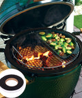 Grill Gasket Sealer For Smoker One Half Inch Wide By One Eighth Inch Thick, Fifteen Feet Long, High Temperature Sealing Tape, Easy To Cut To Fit, Seals Air Leaks And Boosts BBQ Grill Performance. Round kamado smoker open with gasket and roll