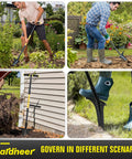 Long Handle Garden Shovel For Digging And Root Cutting With Serrated Blade used in various gardening scenarios