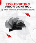 Built Ridiculously Tough Safety Faceshield For Grinding And Cutting With Clear Antifog Polycarbonate Visor Adjustable Headgear Ansi Z87 Certified Indoor And Outdoor Work Gear with five position visor control.