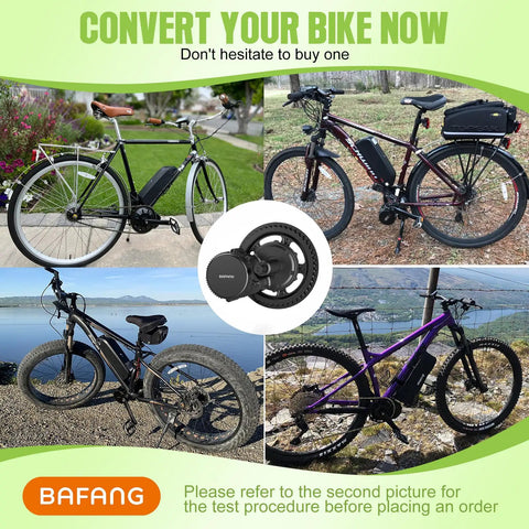 Plug-and-Play 750W Mid Drive Ebike Conversion Kit with VD03 Display on various bikes