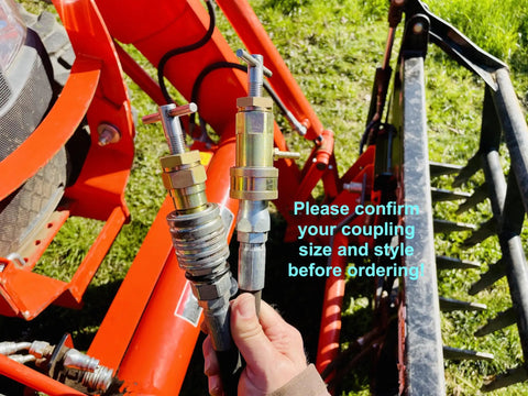 Pro Grade Hydraulic Quick Coupling Pressure Decompression Relief Tool One Quarter Inch 5675 Ag Pioneer Style Relieves Pressure Safely From Hoses Includes Male And Female Couplings Fits Kubota John Deere And Other Compact Tractors