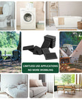 Adjustable Furniture Levelers With Flexible Plastic Wedge Shims That Straight Up Stabilize Wobbly Tables Chairs Bed Frames And Pipes In A Rock Solid Wobble Free 20 Pack Bundle displayed with various furniture types and settings.