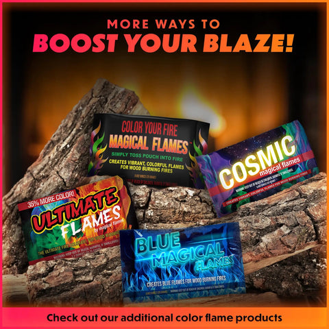 Vibrant Multi Color Fire Packets 25 Pack For Fire Pits Campfires Bonfires And Fireplaces Instant Color Flames