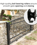 Installed beefy nylon track wheels for chain link gates fits one seven eighth inch gate frame and one five eighth inch track pipe