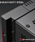 Close-up of 42U Server Rack Cabinet heavy-duty steel construction with locking features and cooling vents.