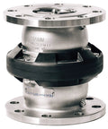 Industrial Breakaway Safety Coupling Built Like A Tank With 6 Inch 316 Stainless Steel Flange Connections, showing detailed design.