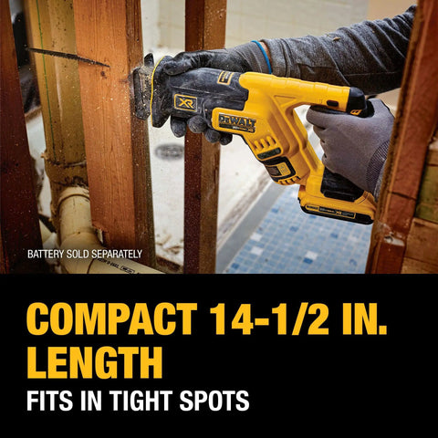 20V Max XR Cordless Reciprocating Saw Brushless Compact Design With 2.5x More Runtime Variable Speed Pivoting Head in action