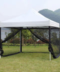 10x10 Mosquito Net With Zipper For Patio Gazebo And Canopy Tent Ultra Fine Mesh Replacement Screen Wall Net Only installed