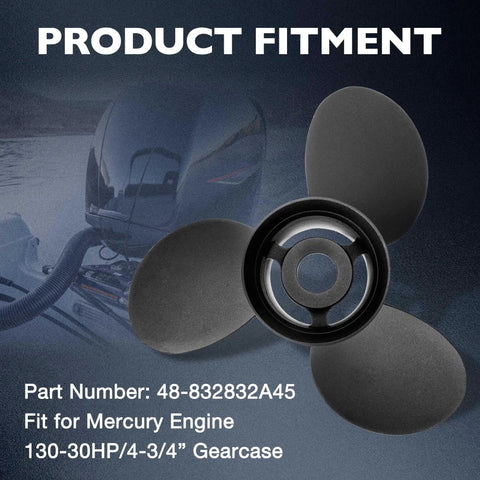 Fourteen And A Quarter By Twenty One Pitch Propeller For Aluminum Outboard Boat Replacement RH Rotation 15 Spline