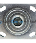 Industrial Grade Swivel Casters 6x2 Inch Green Non Marking Polyurethane Wheels mount plate with bolt hole for heavy-duty use.