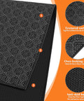 Close-up of textured Heavy Duty Office Chair Mat For Hardwood And Tile Floors, Non Slip Rolling Chair Floor Protector, 36 By 48 Inch.