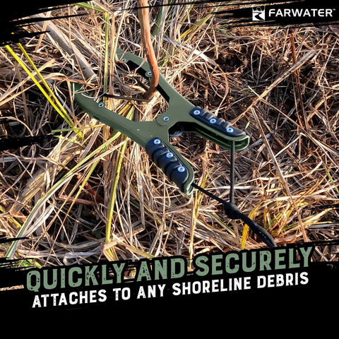 Canoe Kayak Anchor Grip With Teeth Clamps And 15ft Paracord, Patented Design For Securing Boats in field setting