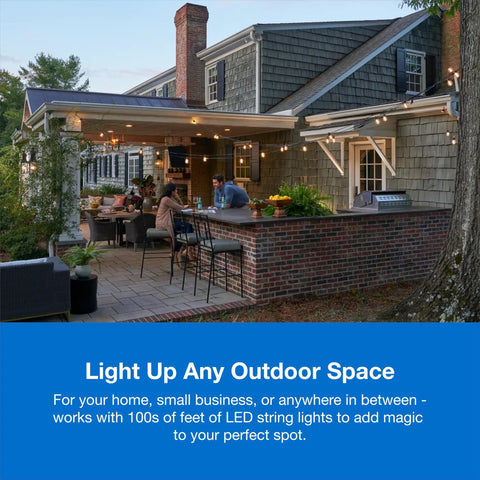 Outdoor Smart Plug For Caseta Lighting Weatherproof Patio And Backyard Outlet With Remote Control 15 Amp For LED Lights And Motors IP66 Rated Black Durable Outdoor Power Switch