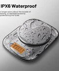 Digital Kitchen Scale with Stainless Steel Bowl IPX6 Waterproof 11 lb Capacity Precise 0.01 oz 0.1 g Readings Five Unit Modes