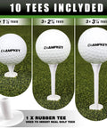 Premium Synthetic Turf Golf Hitting Mat With Heavy Duty Rubber Base And 16mm True Turf Surface That Feels Like Real Fairway Or Tee Box Includes 9 Plastic Tees And 1 Rubber Tee Holder Dark Green Pro 13x17, 10 tees included.