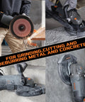 Beast Heavy Duty 7 Inch Concrete Grinder Kit With Dust Extraction Shroud And 2400W 15A Motor Delivers 6000 RPM in use